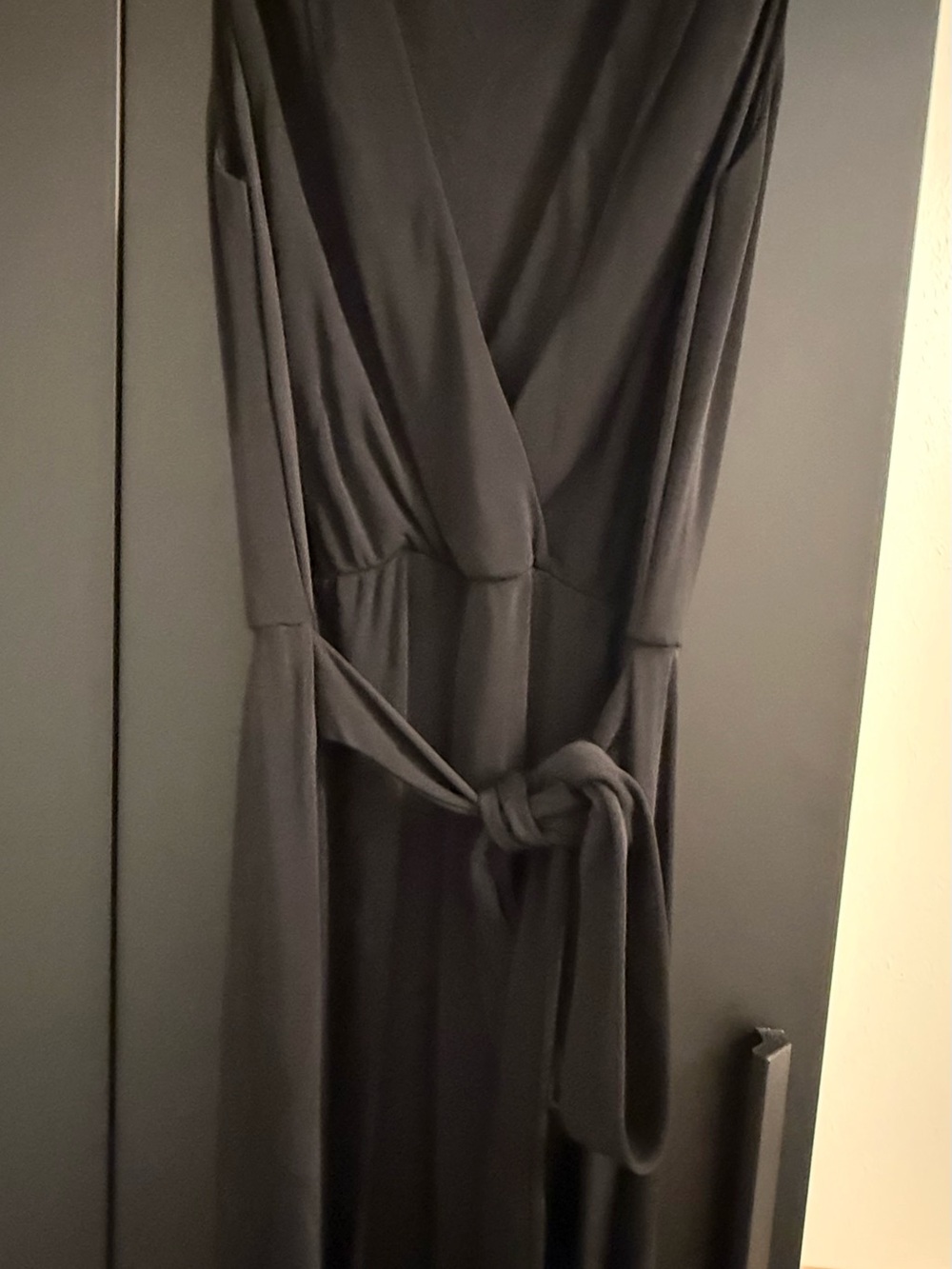 & Other Stories Black Long-Sleeve Wrap Dress